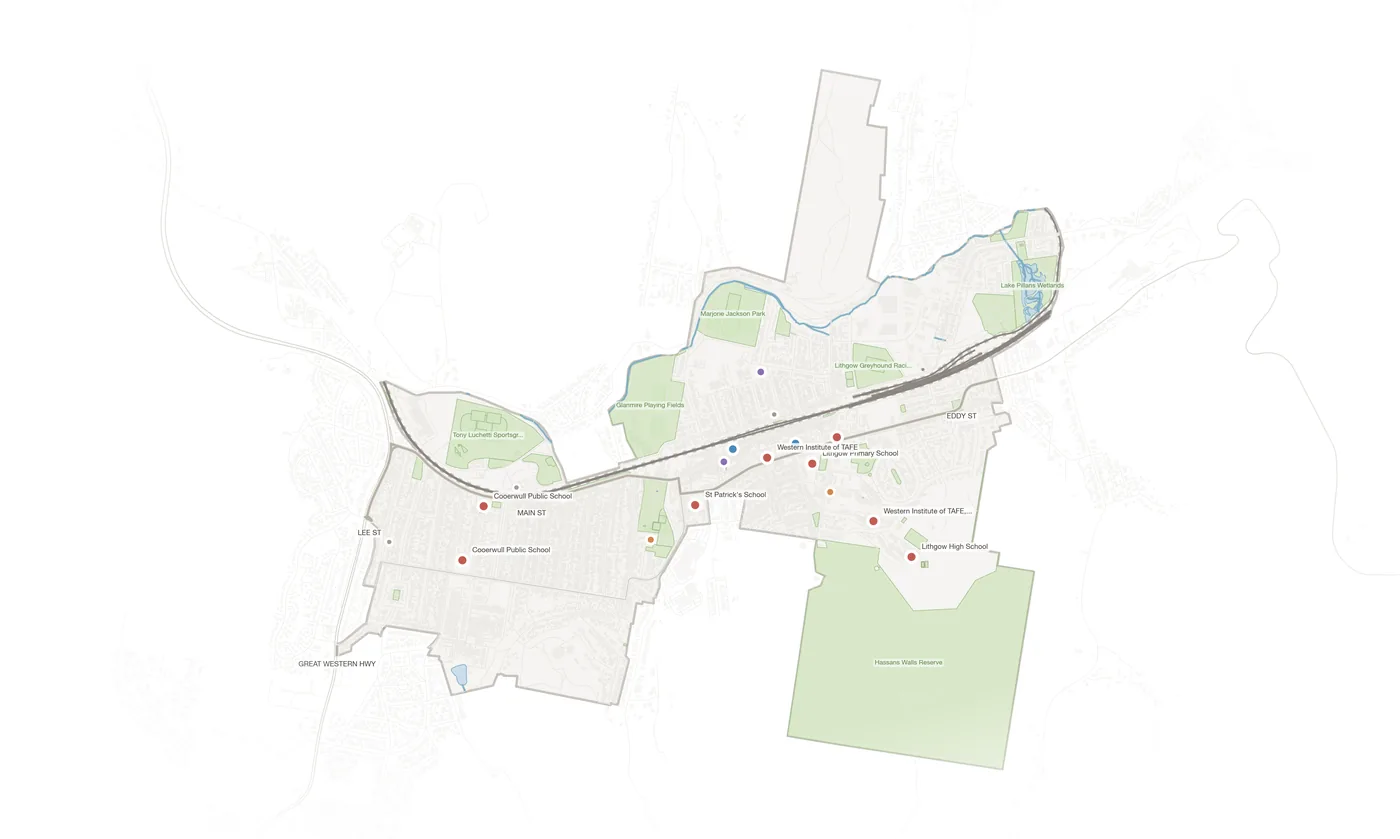 Lithgow urban fabric map