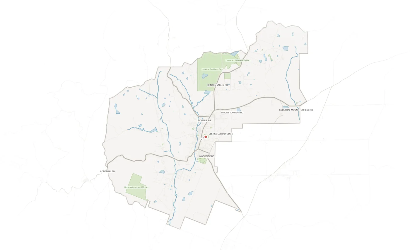 Lobethal urban fabric map