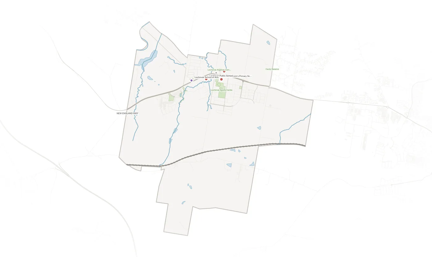 Lochinvar urban fabric map