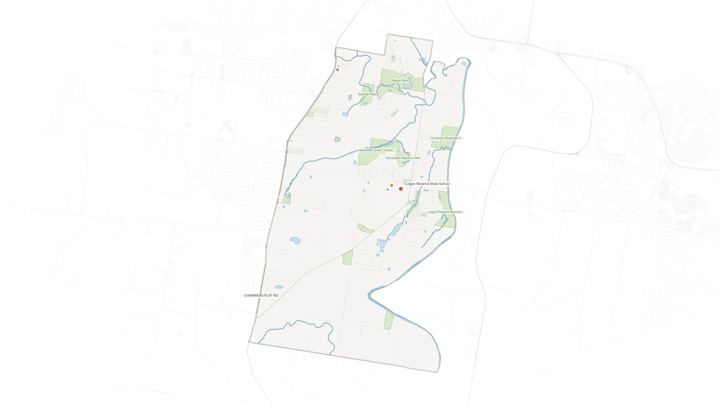Logan Reserve urban fabric map