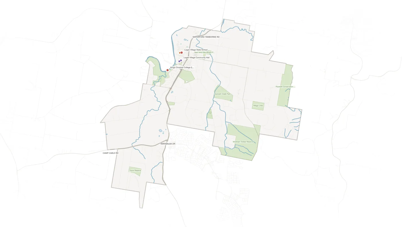 Logan Village urban fabric map