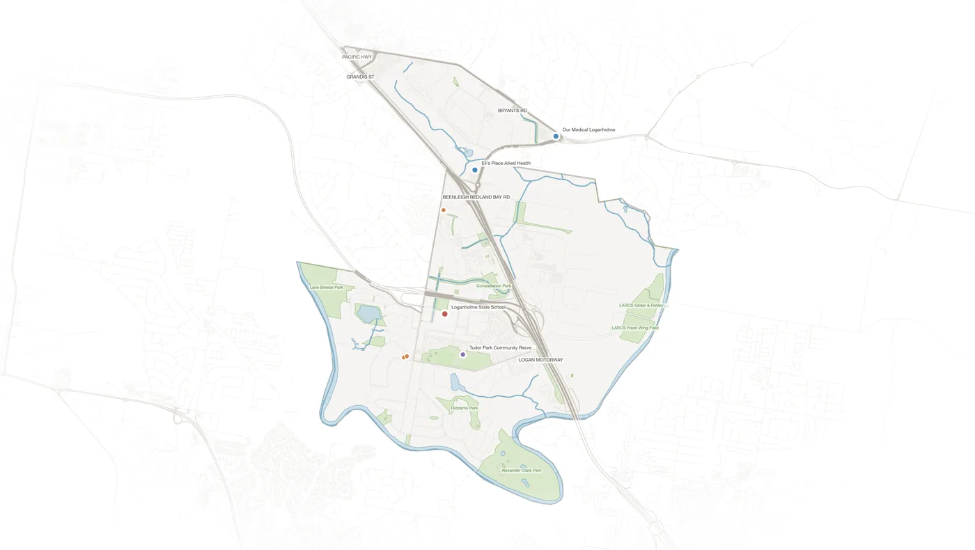 Loganholme urban fabric map