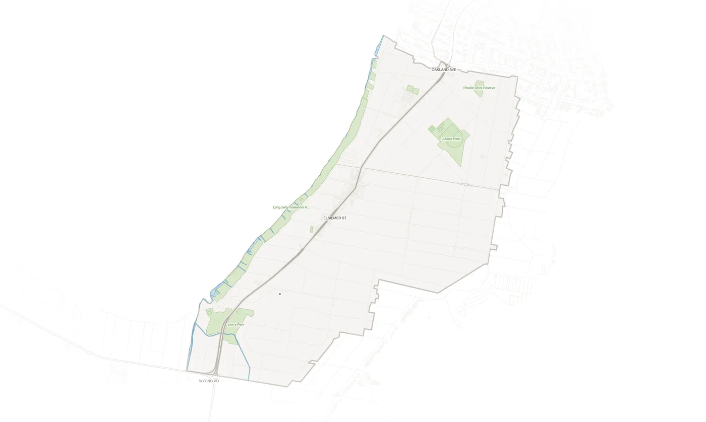 Long Jetty urban fabric map