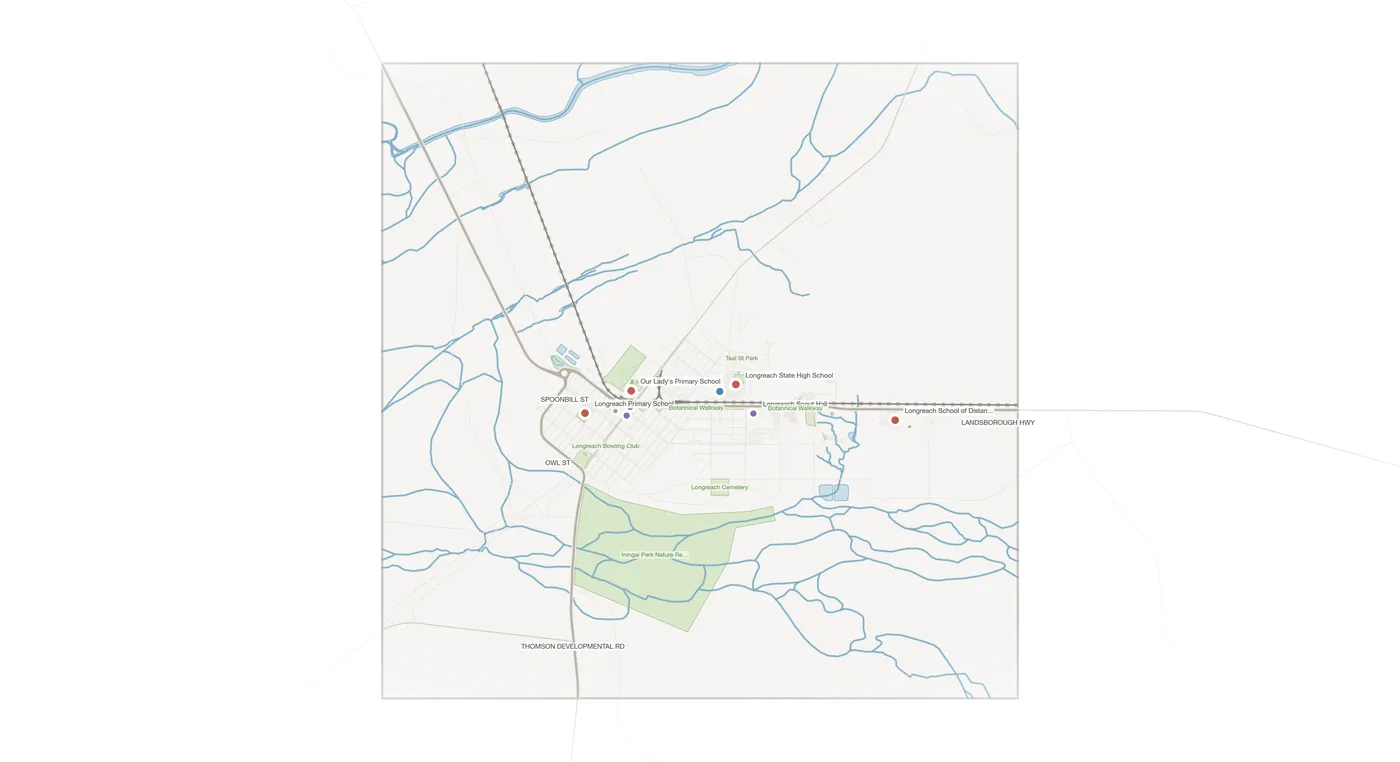 Longreach urban fabric map