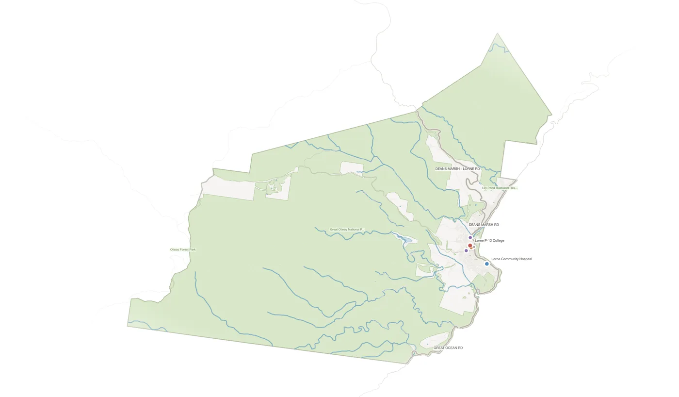 Lorne urban fabric map