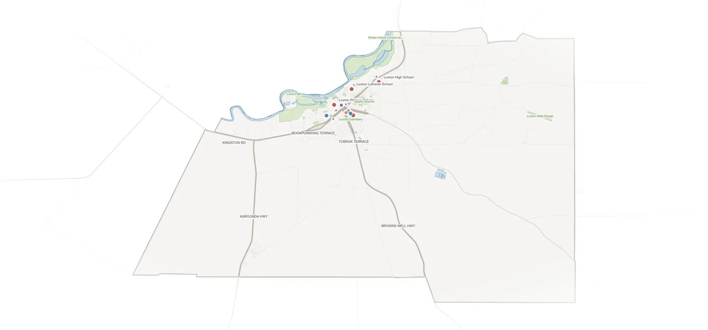 Loxton urban fabric map