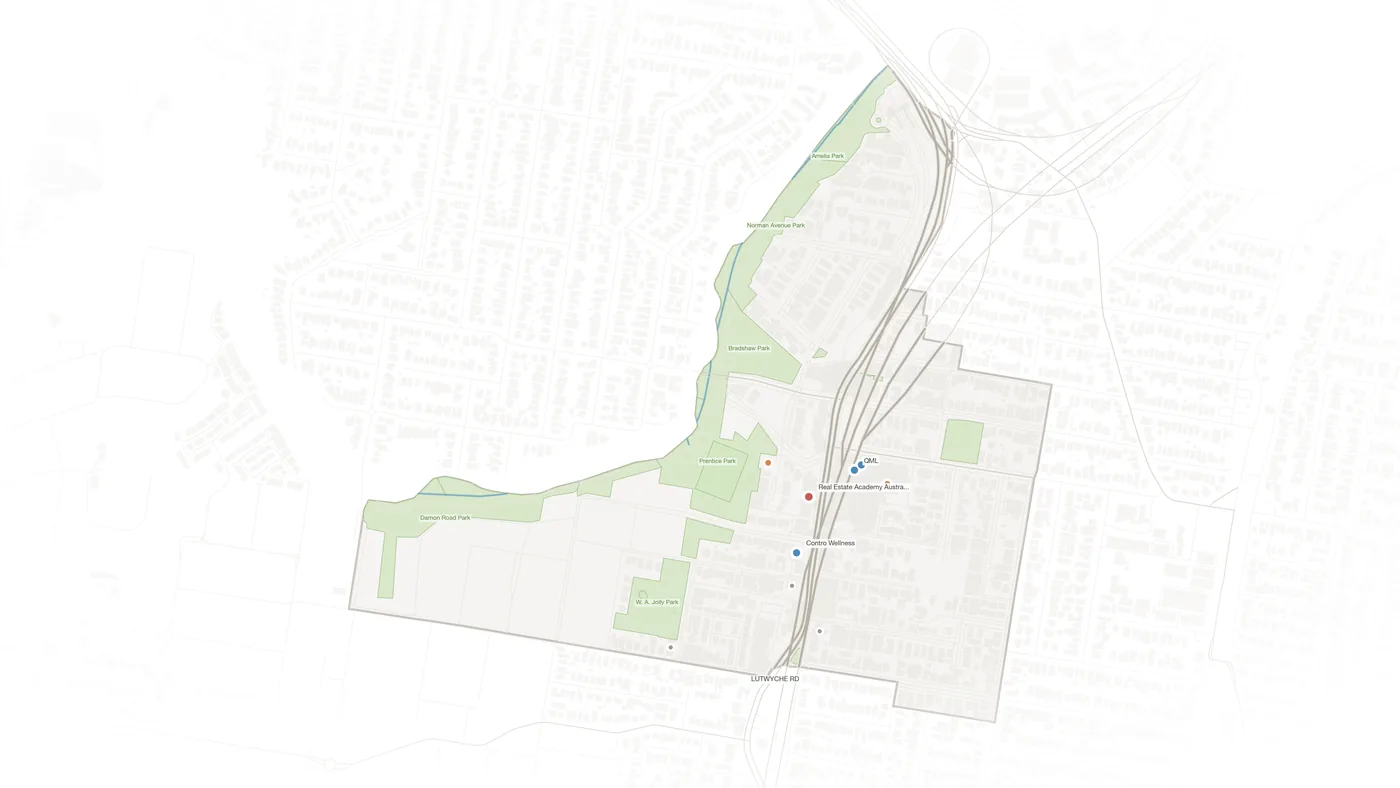Lutwyche urban fabric map