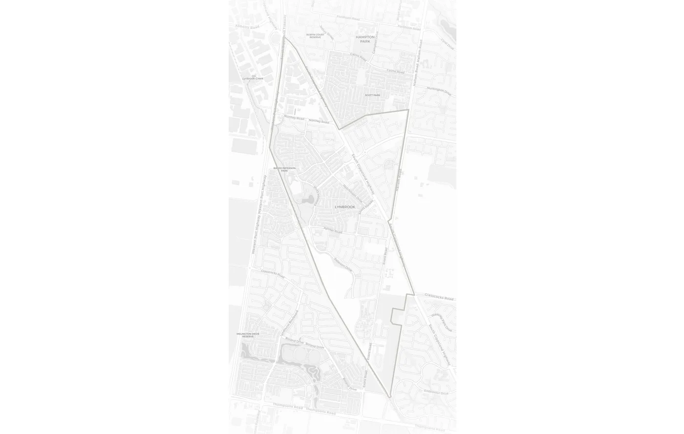 Lynbrook urban fabric map