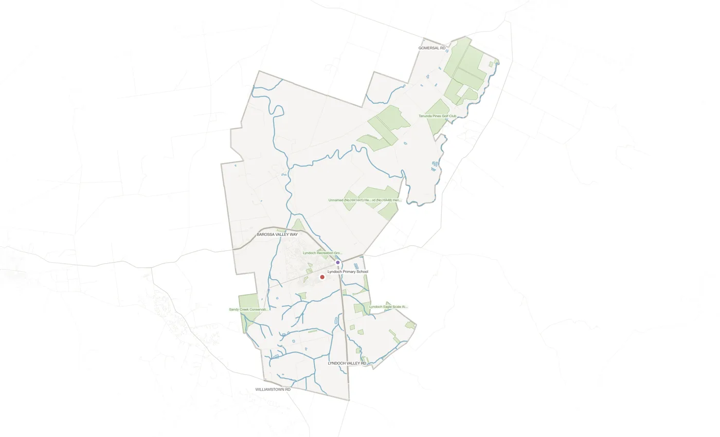 Lyndoch urban fabric map