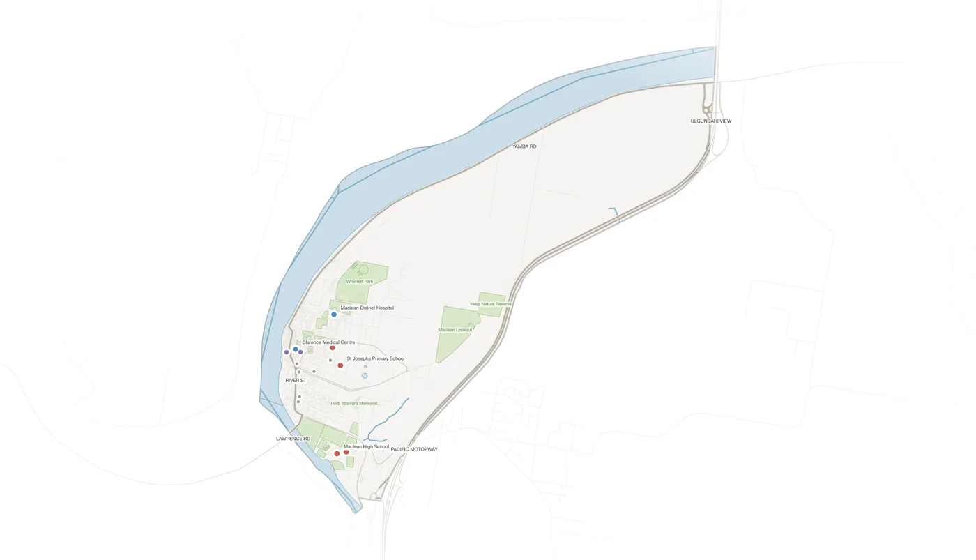 Maclean urban fabric map