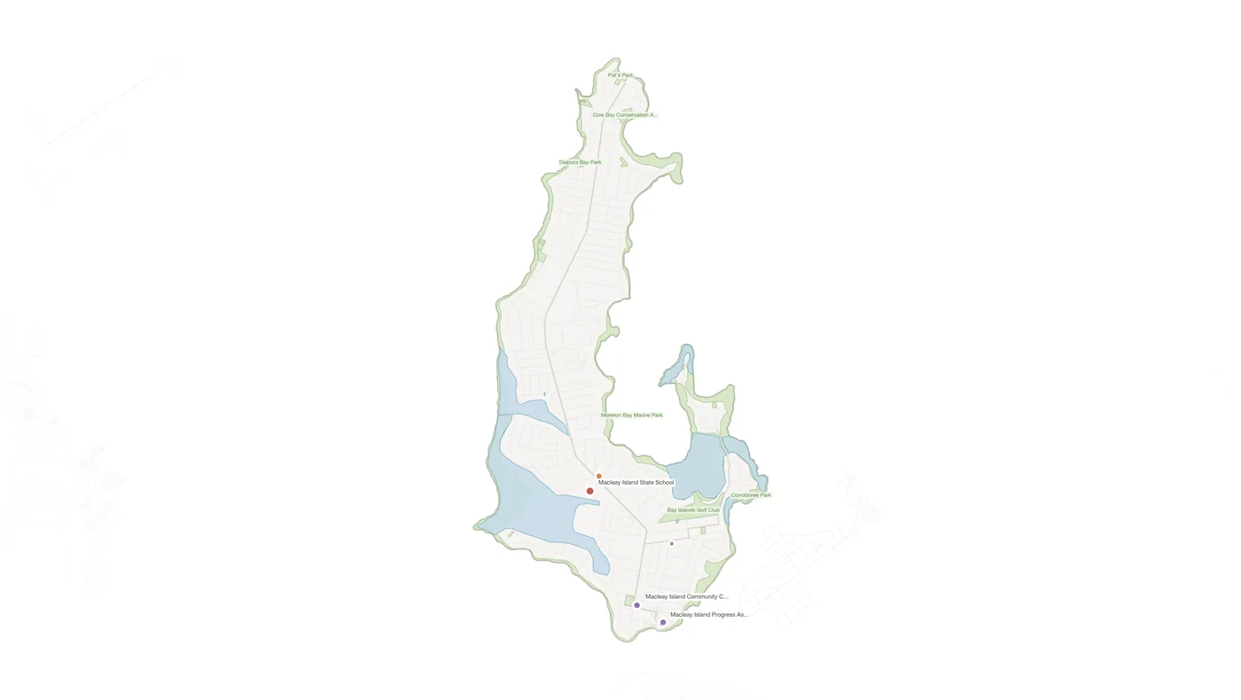 Macleay Island urban fabric map