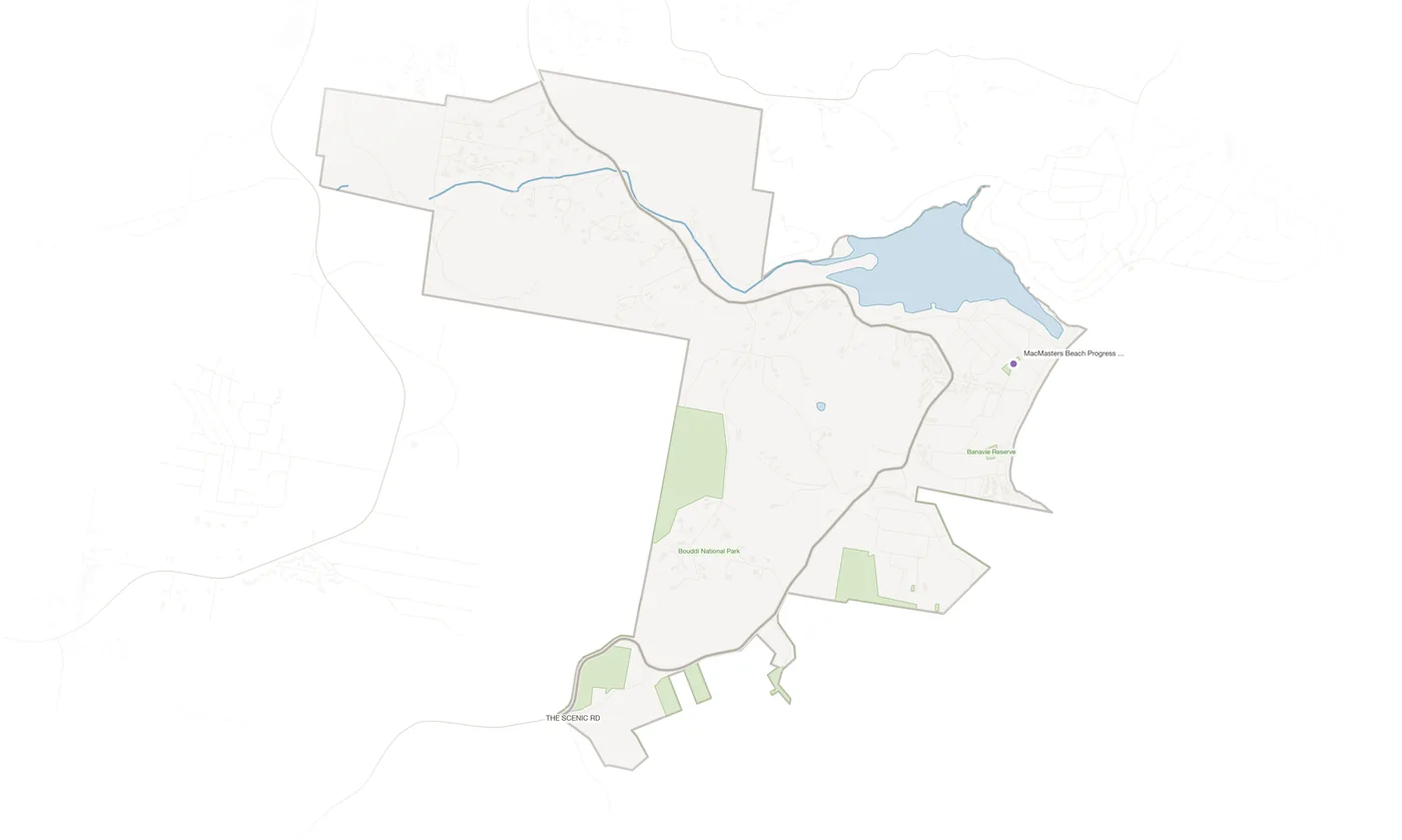 Macmasters Beach urban fabric map