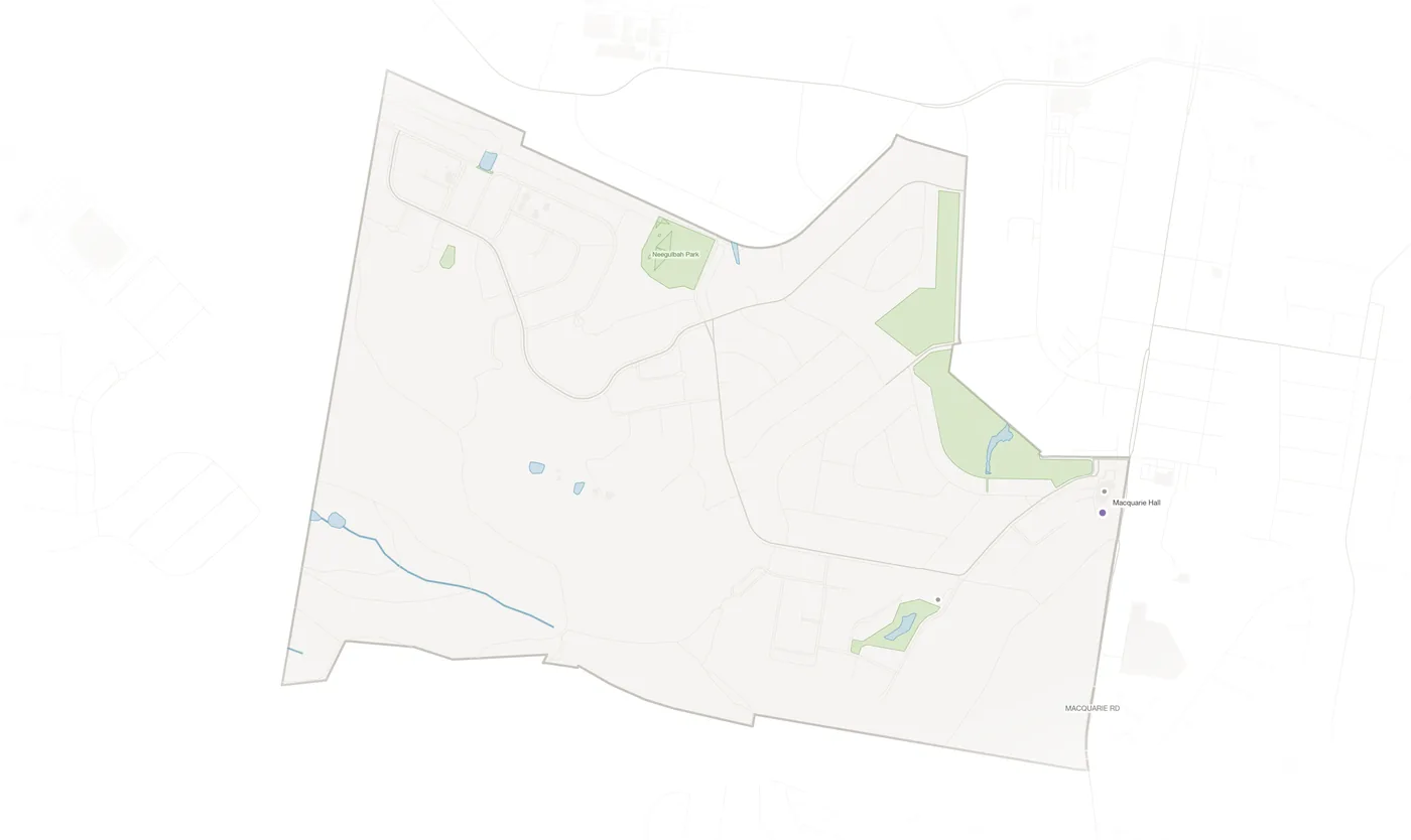 Macquarie Hills urban fabric map