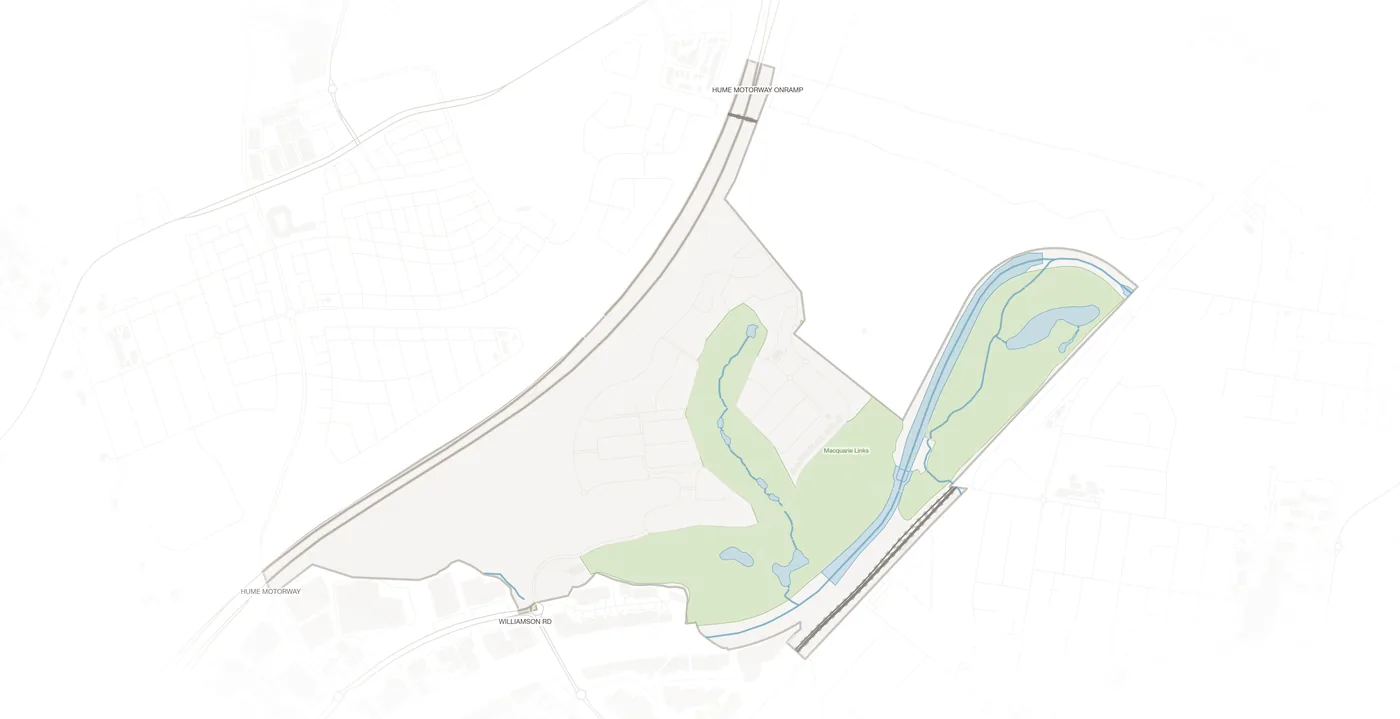 Macquarie Links urban fabric map