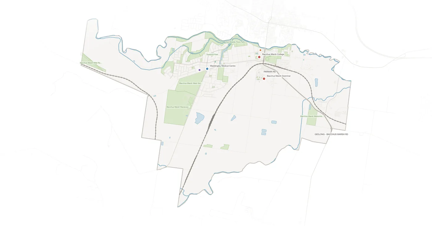 Maddingley urban fabric map