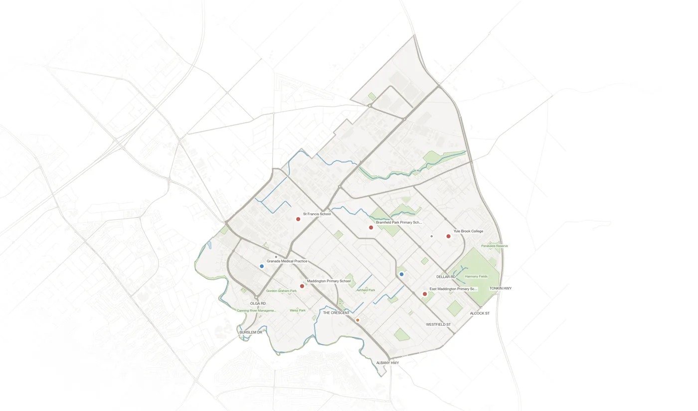 Maddington urban fabric map