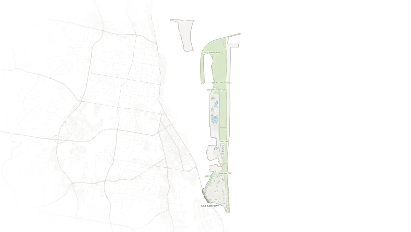 Main Beach urban fabric map