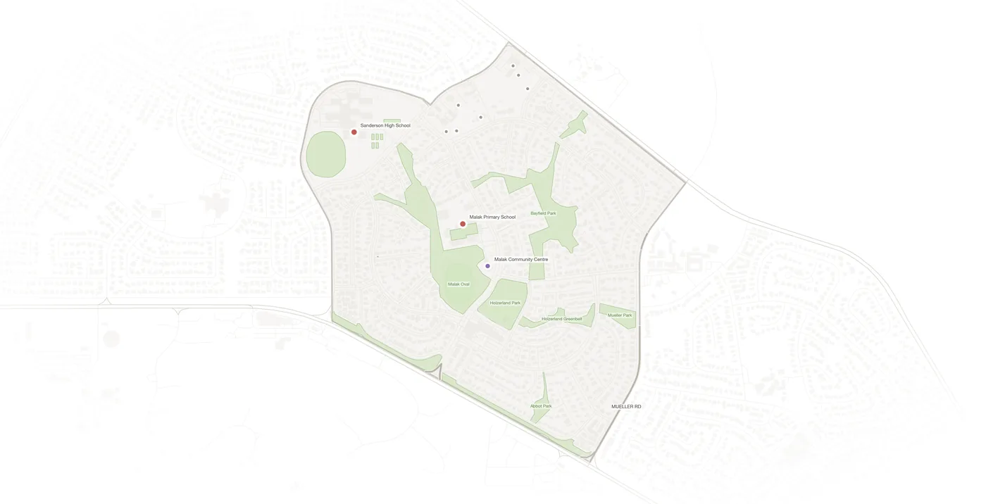 Malak urban fabric map
