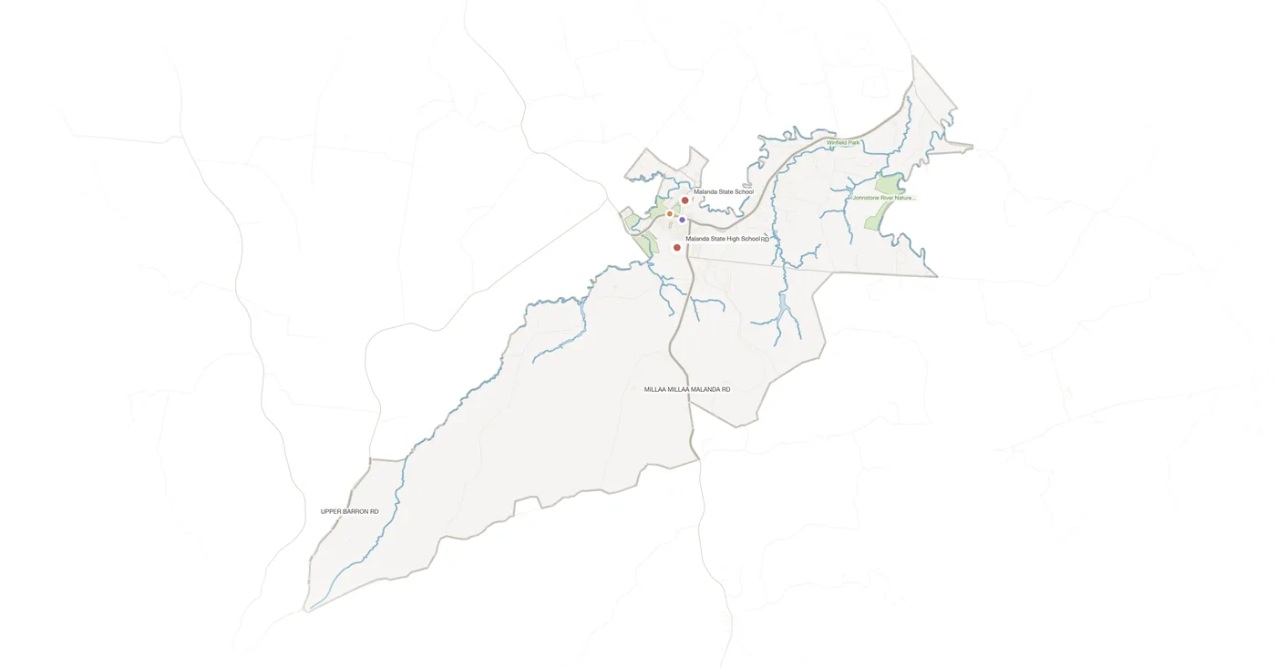 Malanda urban fabric map