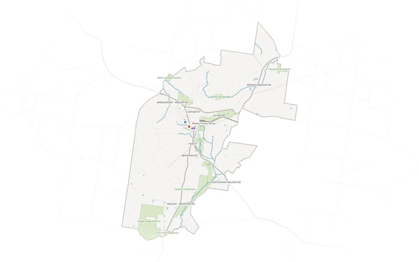 Maldon urban fabric map
