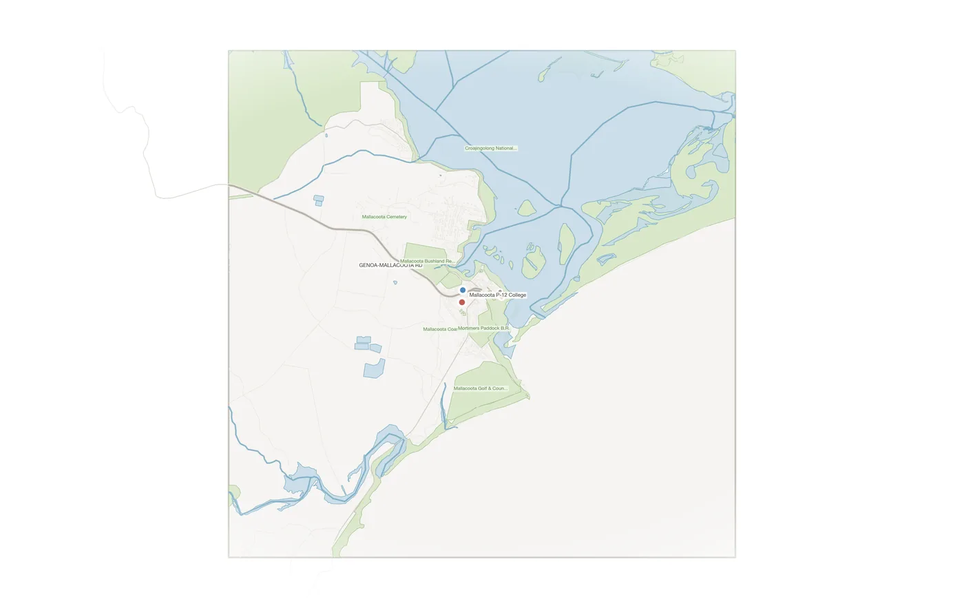 Mallacoota urban fabric map
