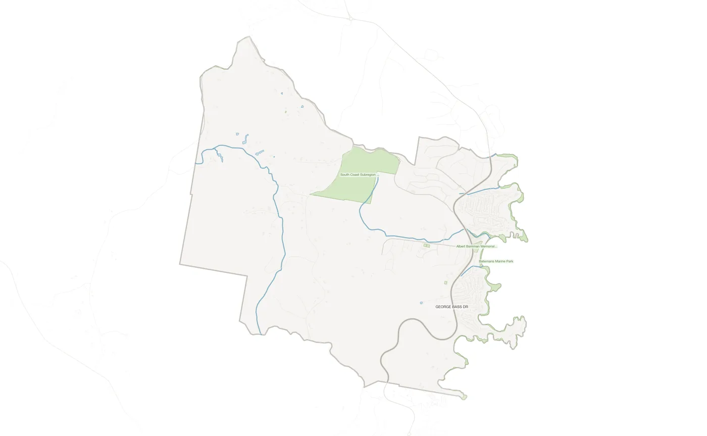Malua Bay urban fabric map