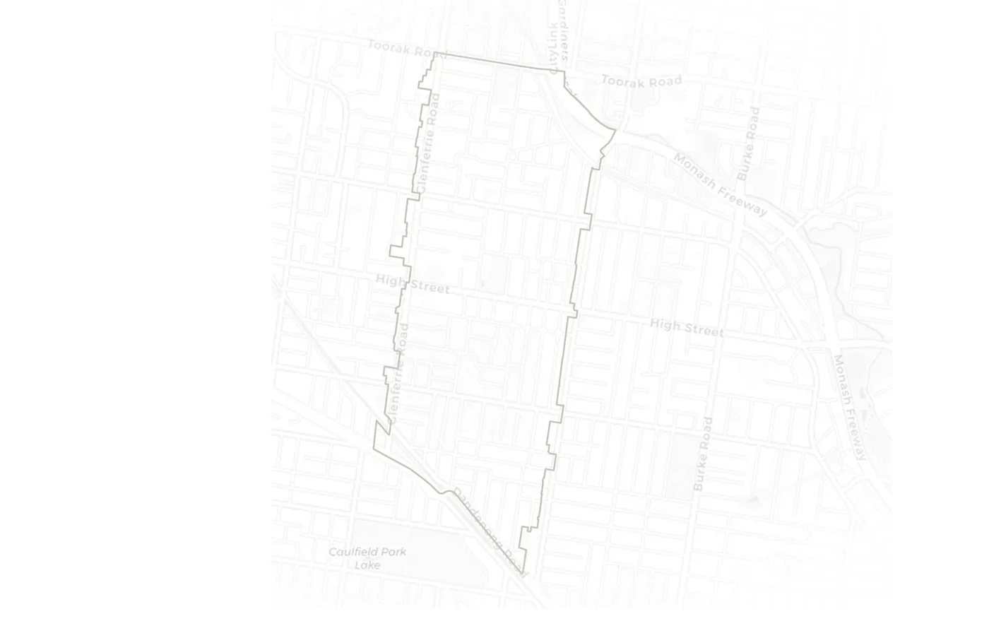 Malvern urban fabric map