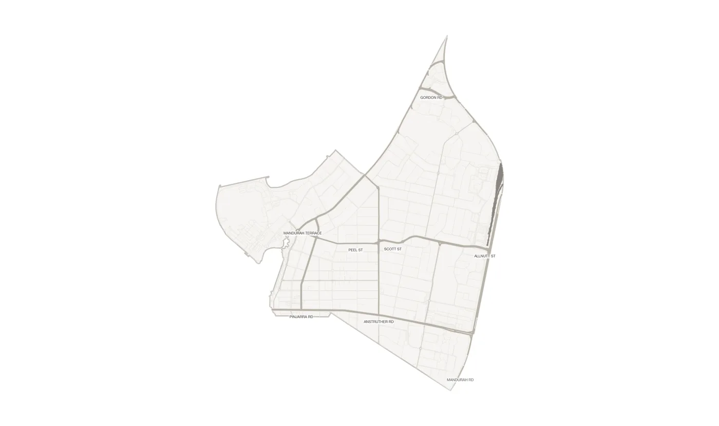 Mandurah urban fabric map