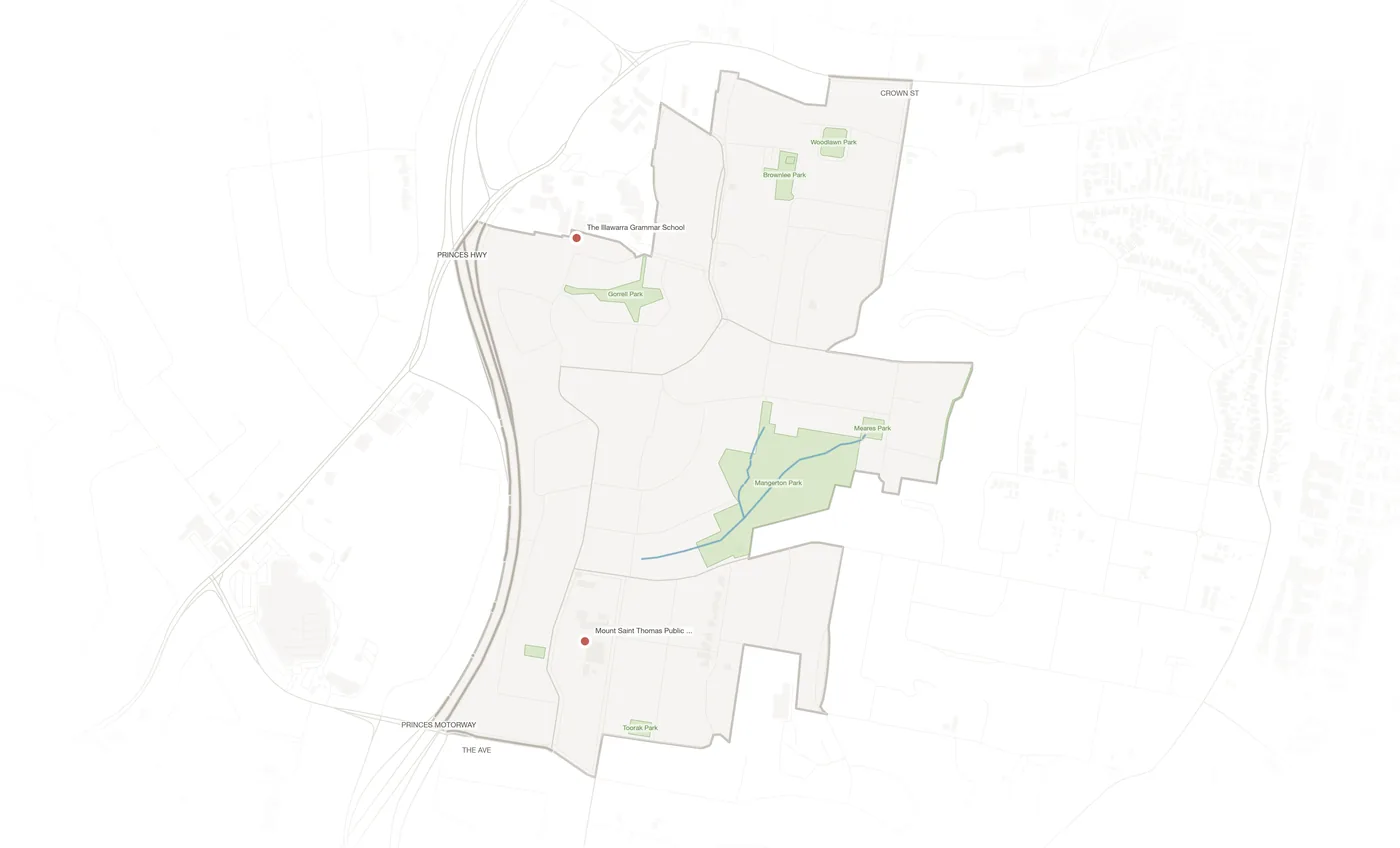 Mangerton urban fabric map