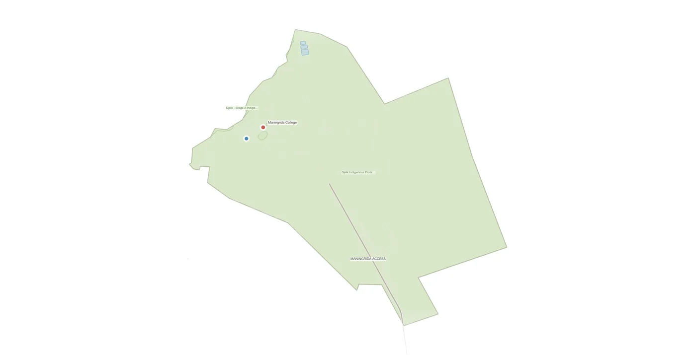 Maningrida urban fabric map