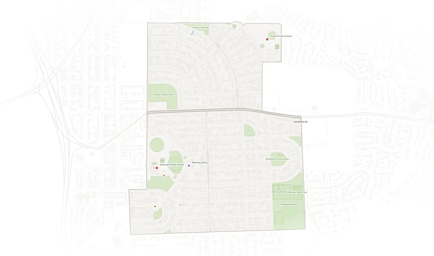 Manning urban fabric map