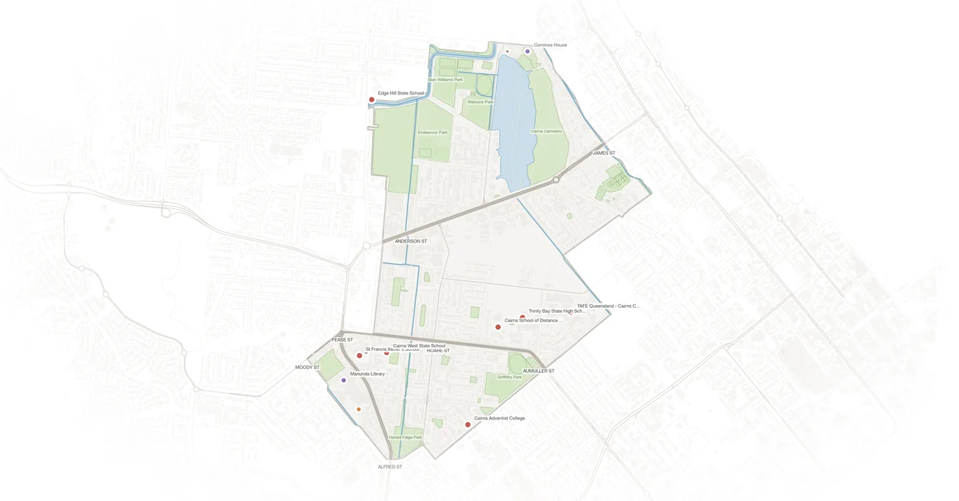 Manunda urban fabric map