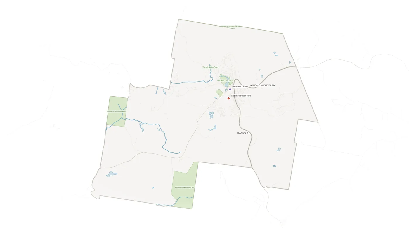 Mapleton urban fabric map