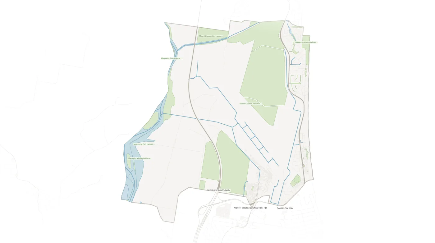 Marcoola urban fabric map