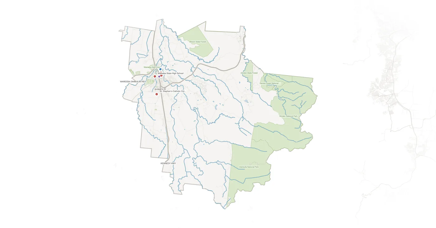 Mareeba urban fabric map