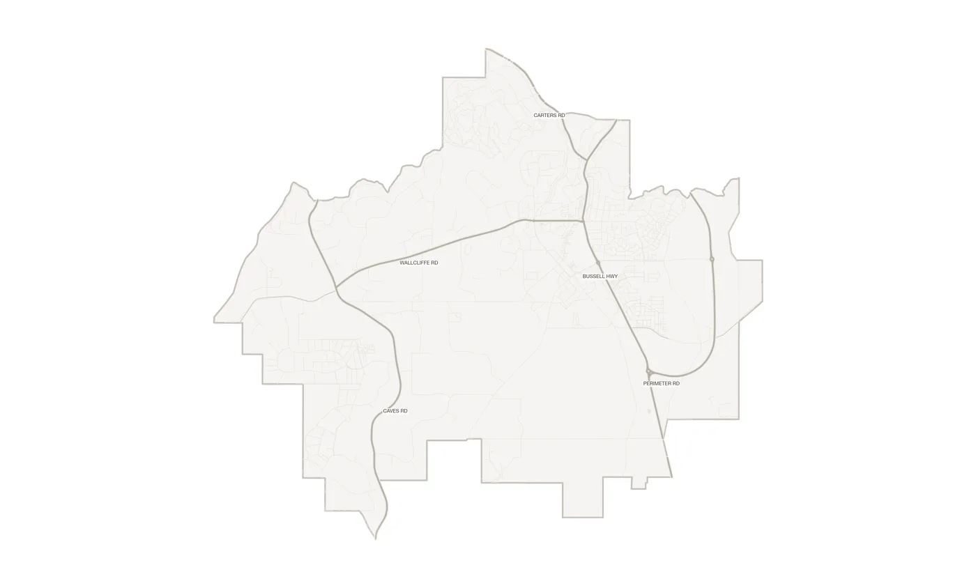 Margaret River urban fabric map