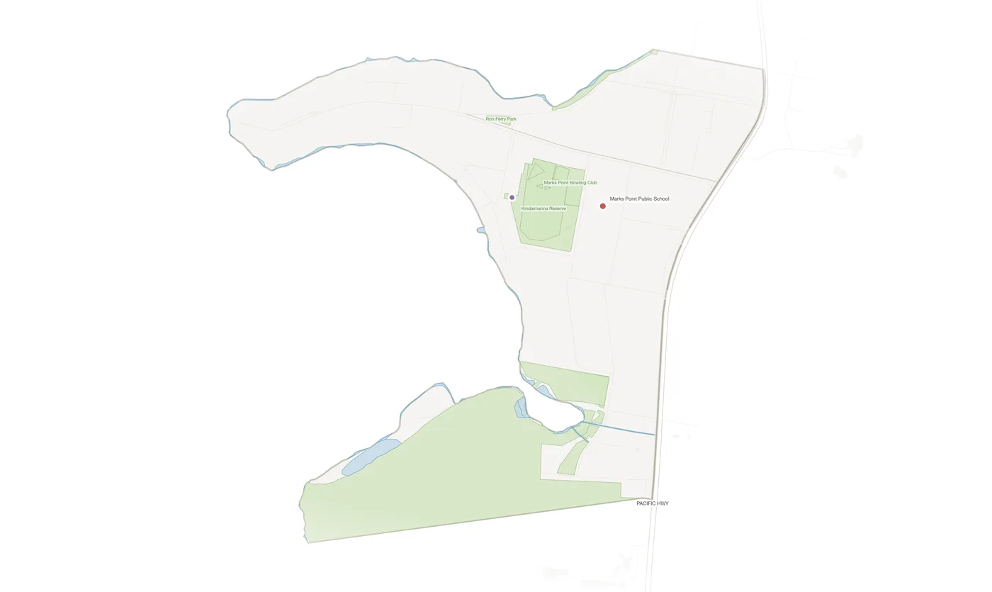 Marks Point urban fabric map