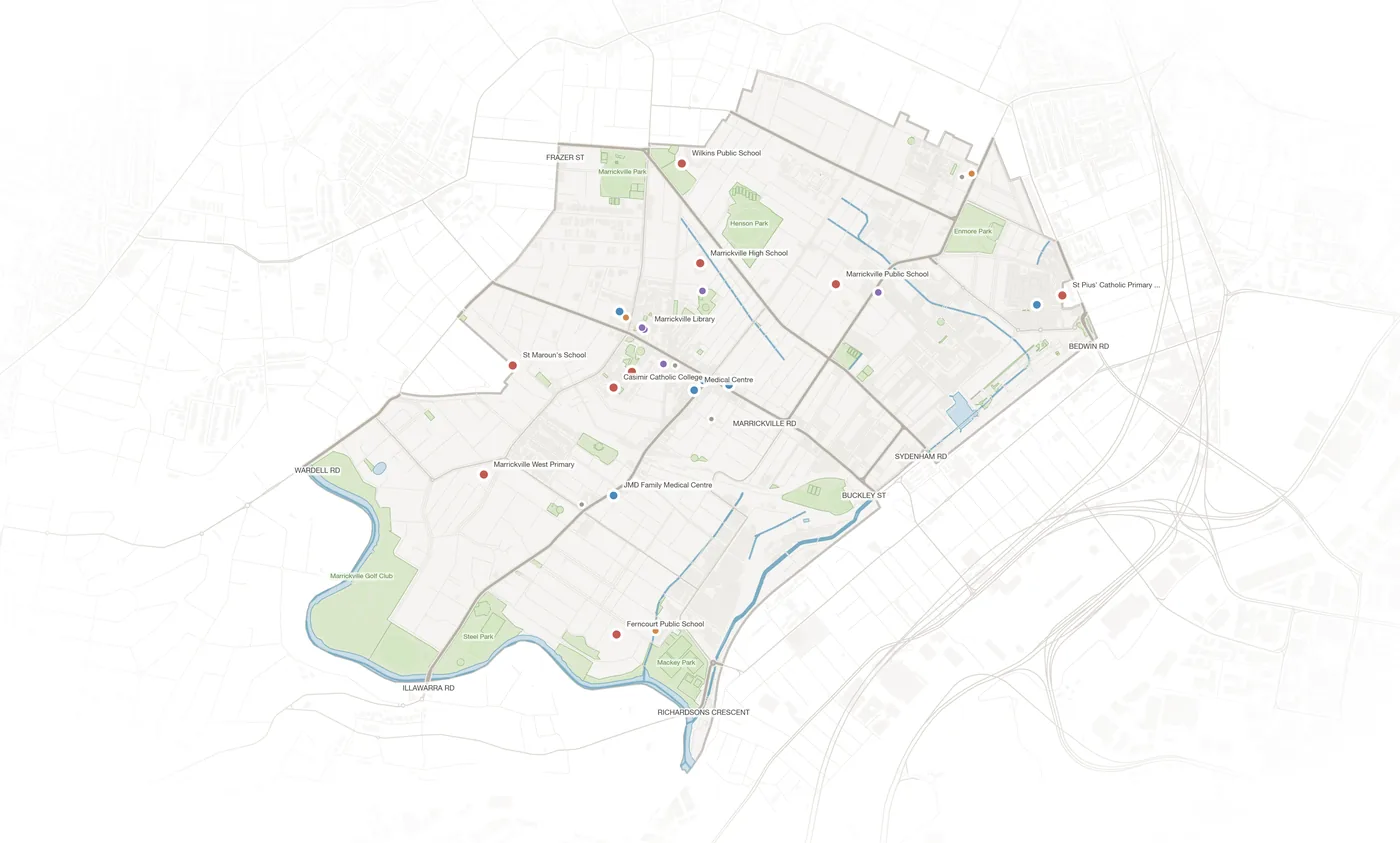 Marrickville urban fabric map