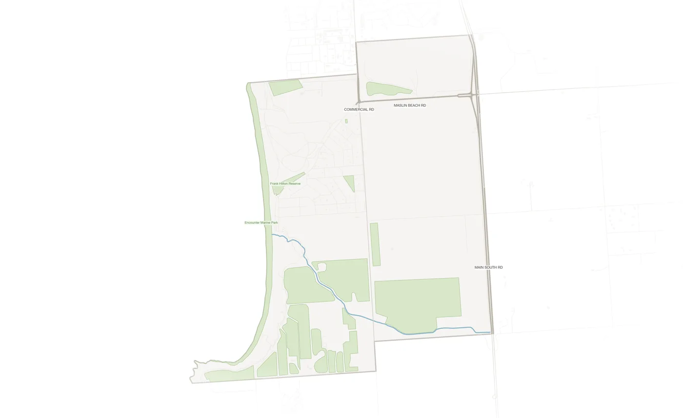 Maslin Beach urban fabric map