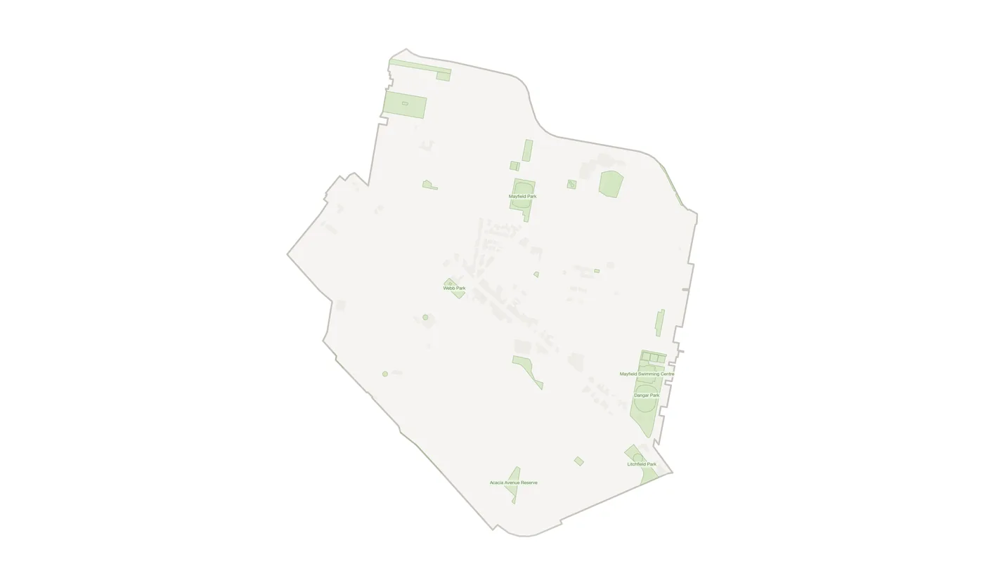Mayfield urban fabric map