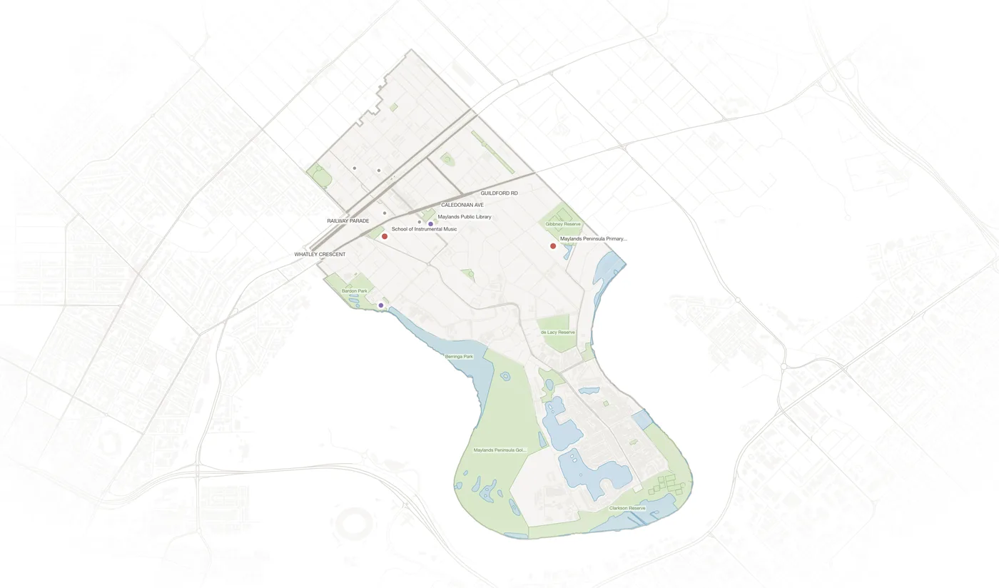 Maylands urban fabric map