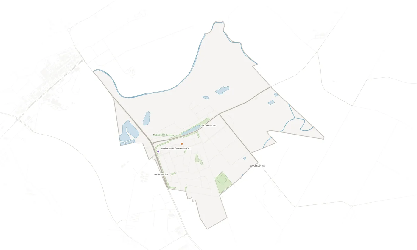 Mcgraths Hill urban fabric map