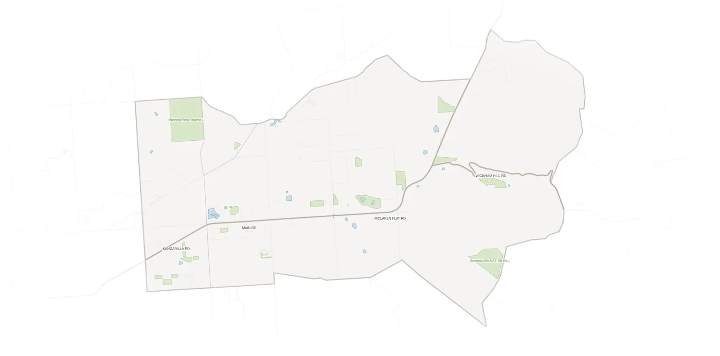 Mclaren Flat urban fabric map
