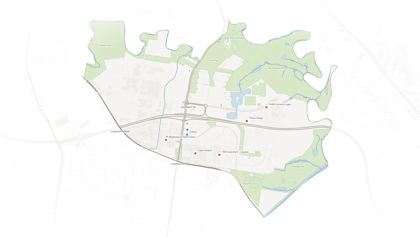 Meadowbrook urban fabric map