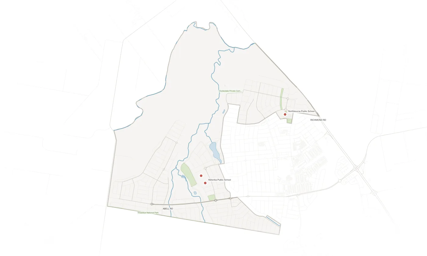 Melonba urban fabric map