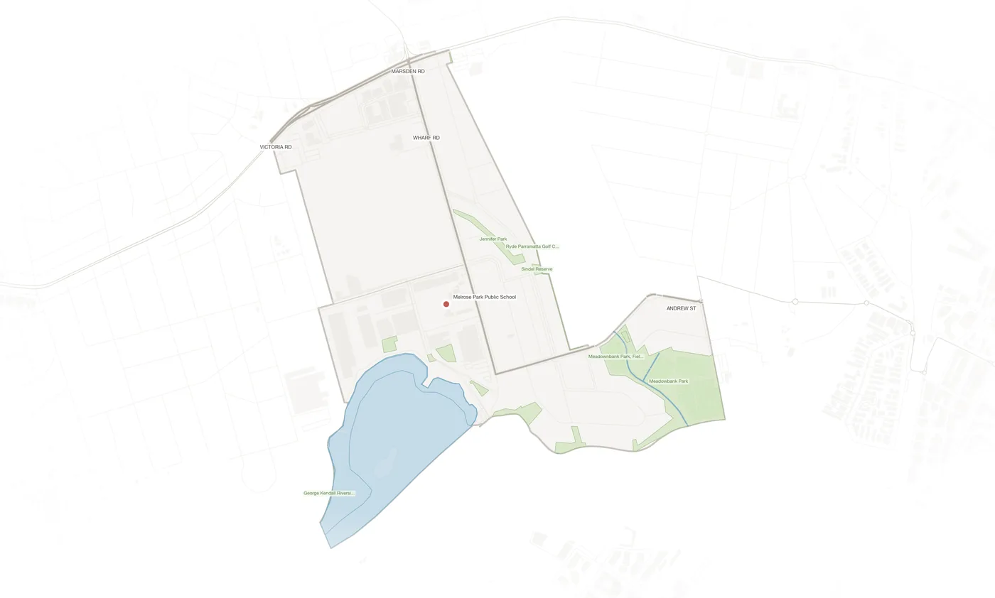 Melrose Park urban fabric map