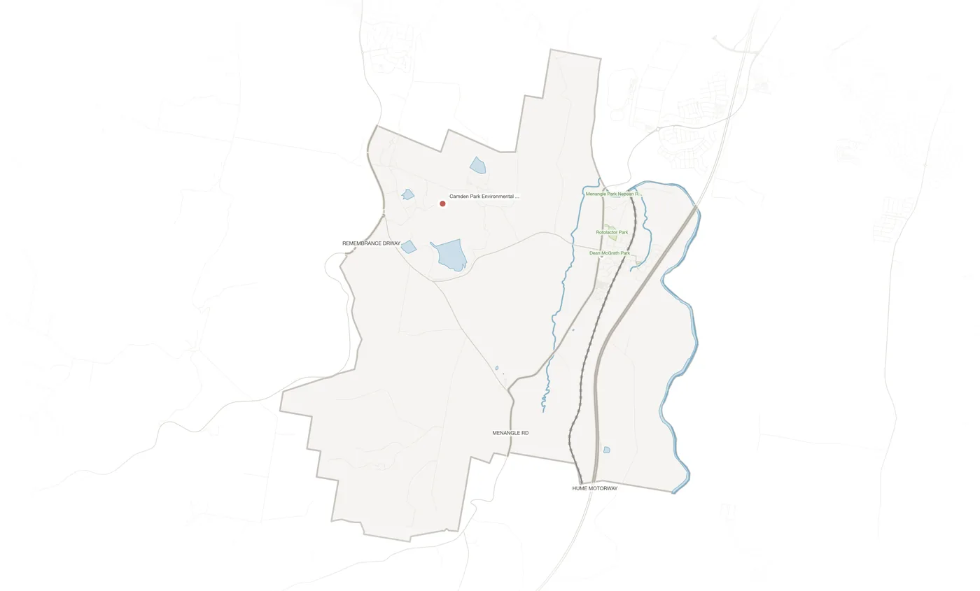Menangle urban fabric map