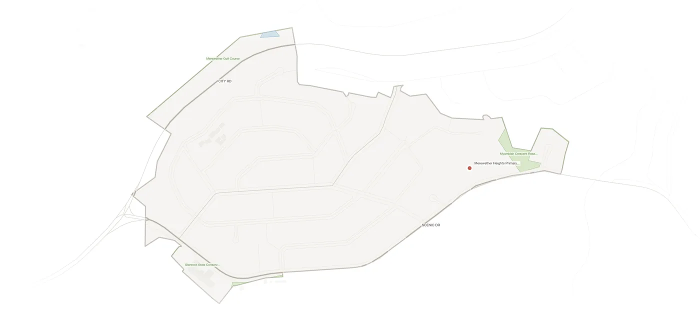 Merewether Heights urban fabric map
