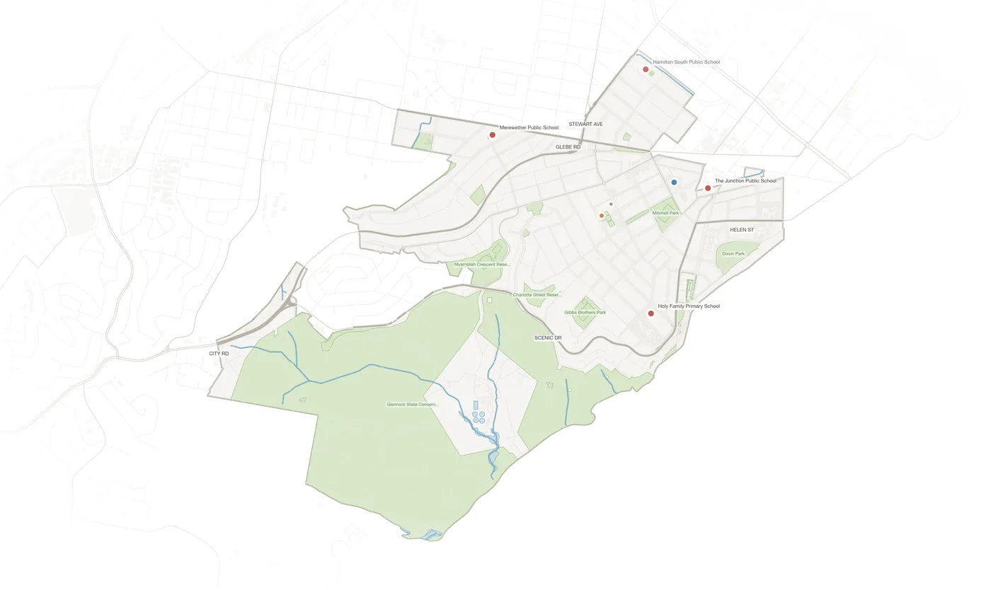 Merewether urban fabric map