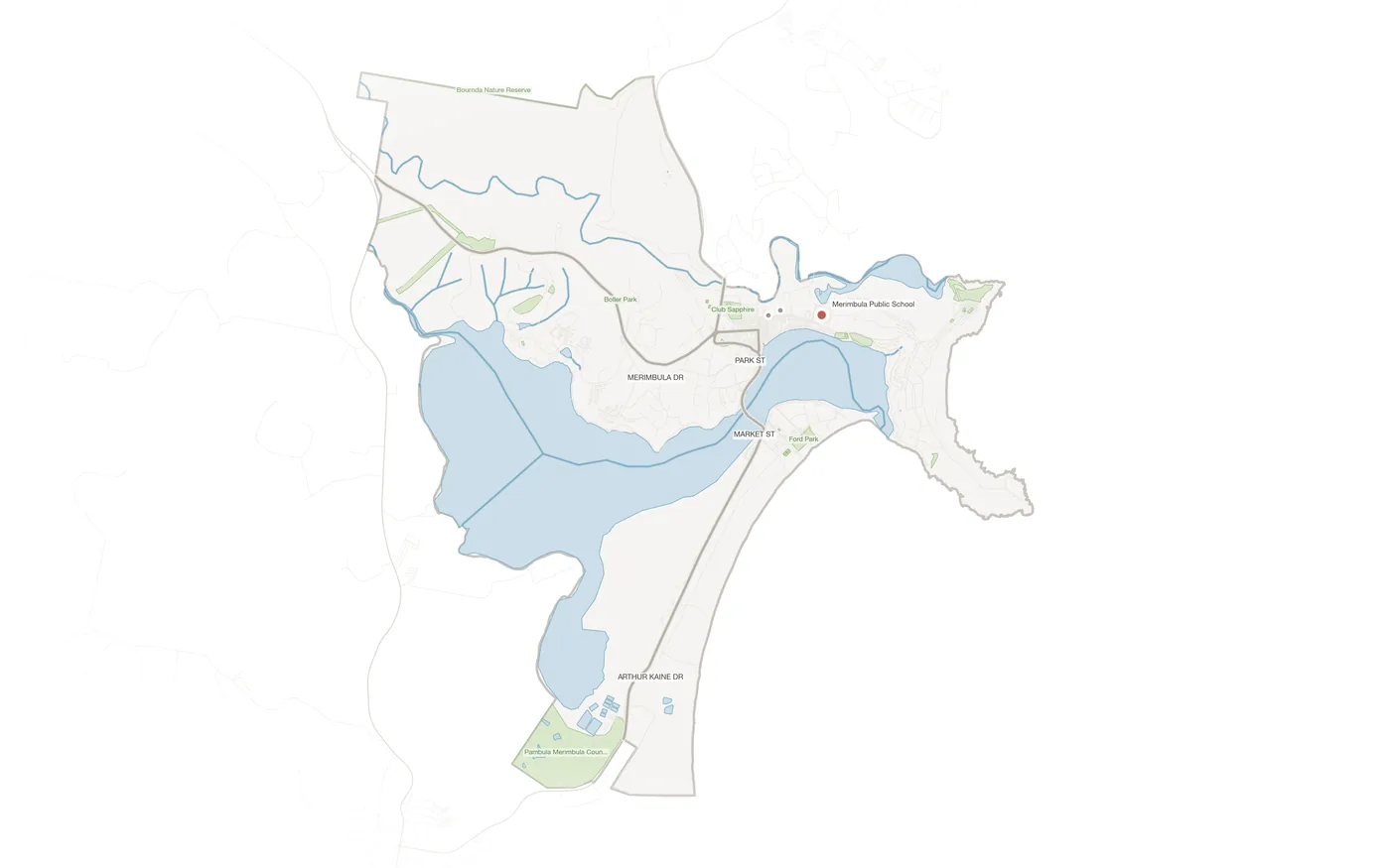 Merimbula urban fabric map